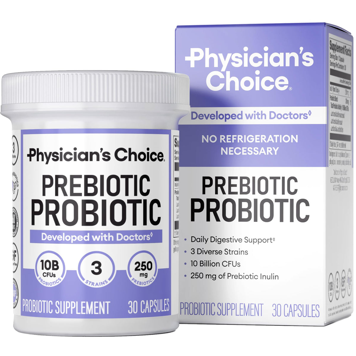 Physician's CHOICE Prébiotique-Probiotique flacon vue de face