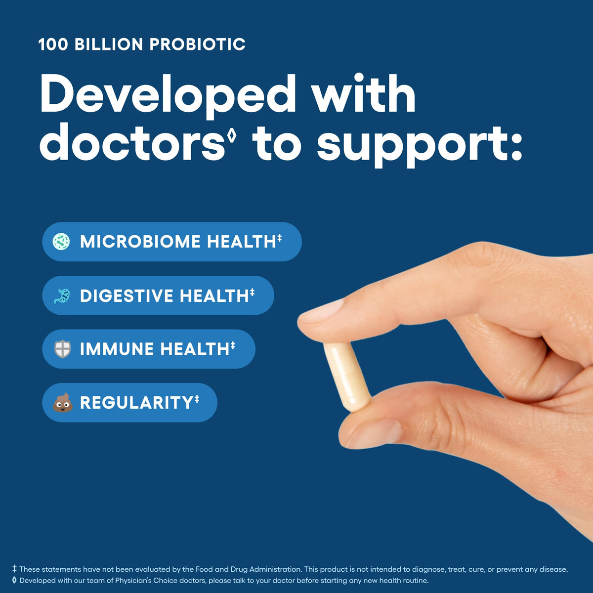 Physician's CHOICE Probiotique 100 Milliards, emballage arrière