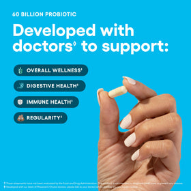 Physician's CHOICE Probiotiques 60 Milliards CFU - étiquette de la bouteille