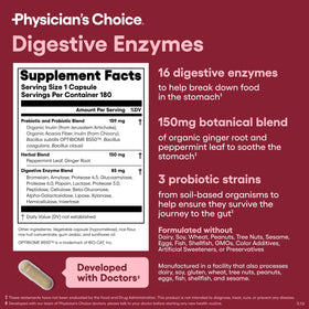 Physician's CHOICE Probiotiques en capsules sur fond blanc