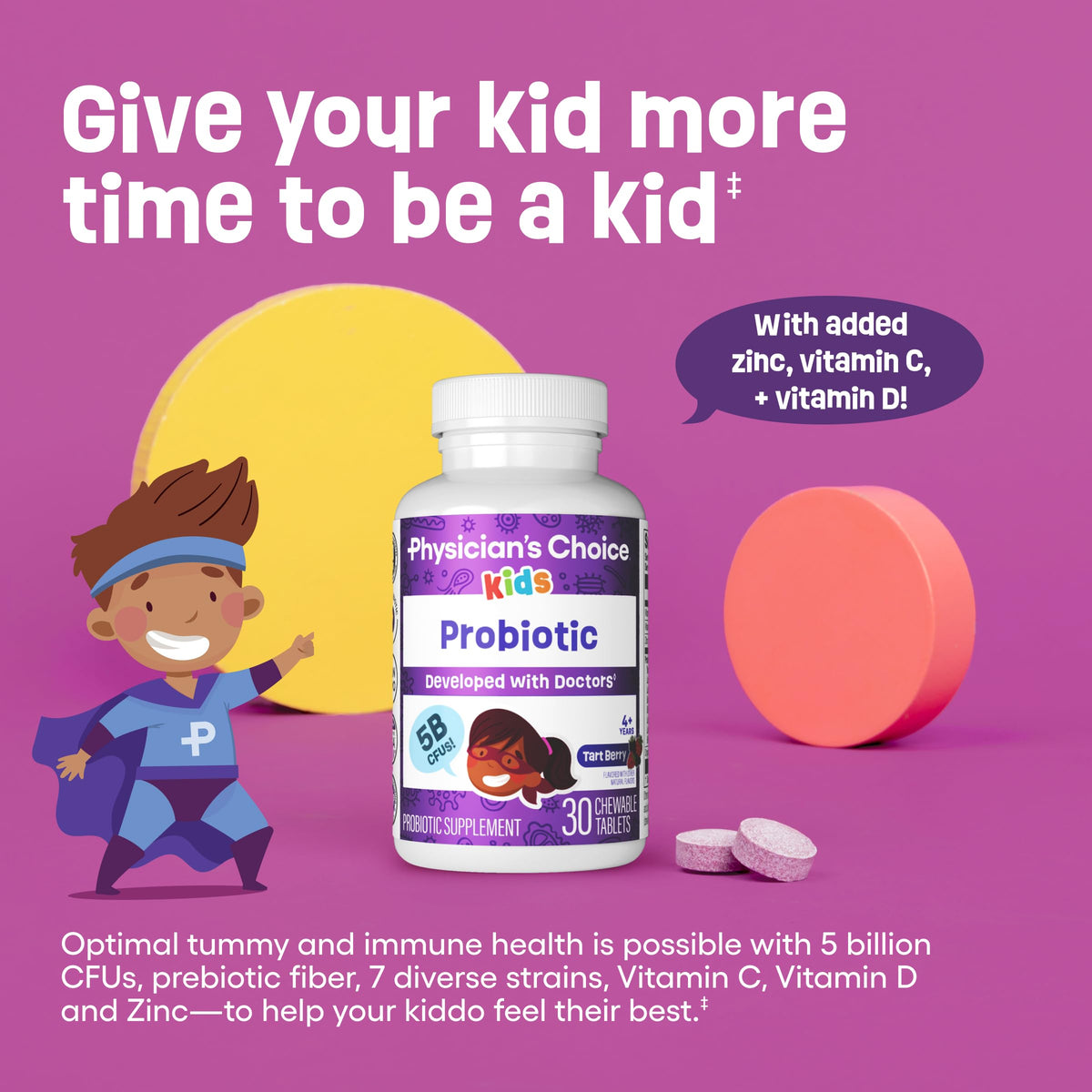 Physician's CHOICE Probiotiques pour Enfants - détails des ingrédients