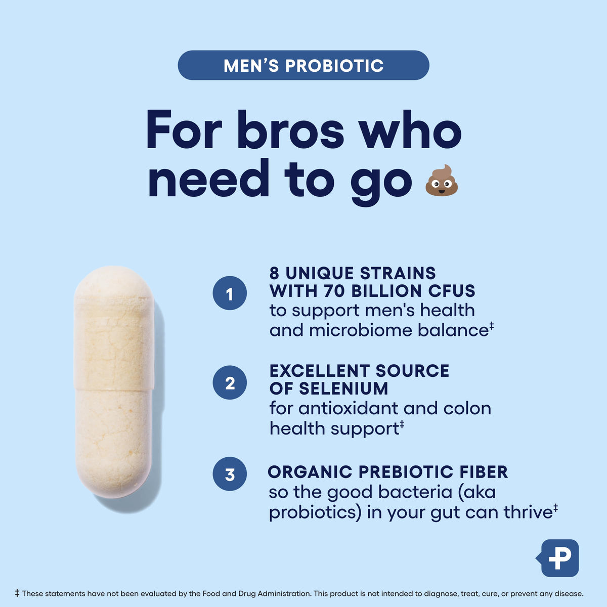 Physician's CHOICE Probiotiques pour Hommes avec sélénium et prébiotiques