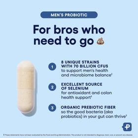 Physician's CHOICE Probiotiques pour Hommes avec sélénium et prébiotiques