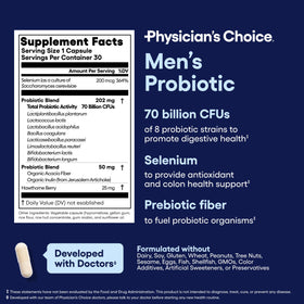 Physician's CHOICE Probiotiques pour Hommes, capsules dans leur flacon