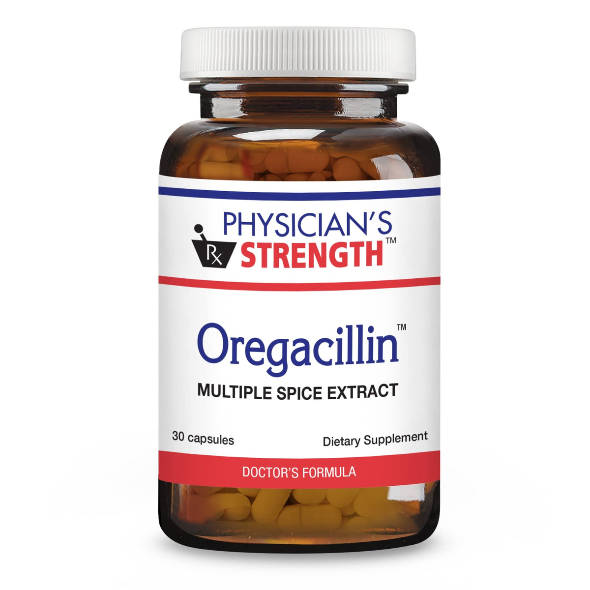 Physician's Strength Oregacillin 30 capsules, vue de face