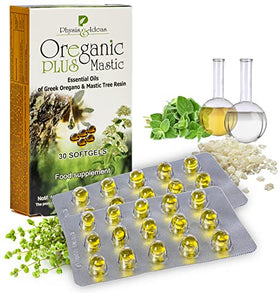 Physis & Ideas Mastic capsules d'huile d'oregano et de mastic Chios - vue de l'emballage