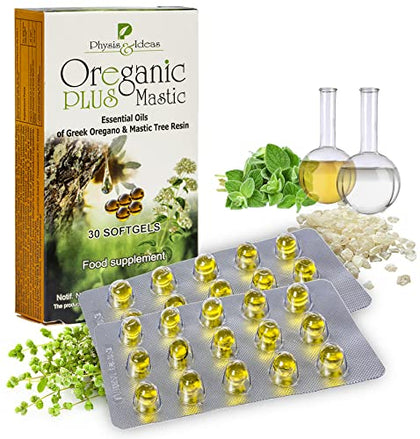 Physis & Ideas Mastic capsules d'huile d'oregano et de mastic Chios - vue de l'emballage