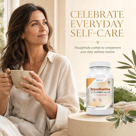 Phytage Labs MycoSoothe 2 Pack flacons ouverts montrant les capsules
