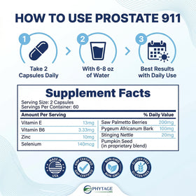 Phytage Labs Prostate 911 vue de côté