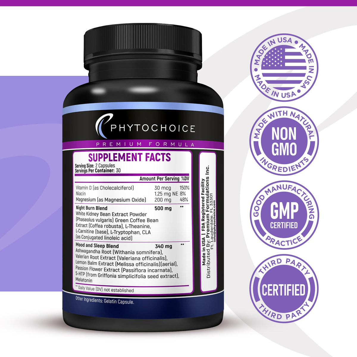 PHYTOCHOICE Complément Alimentaire Nuit sur table