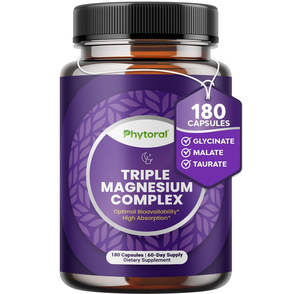 Phytoral complexe de magnésium 180 capsules vue de face