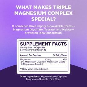 Phytoral complexe de magnésium 400mg capsules avec verre d'eau