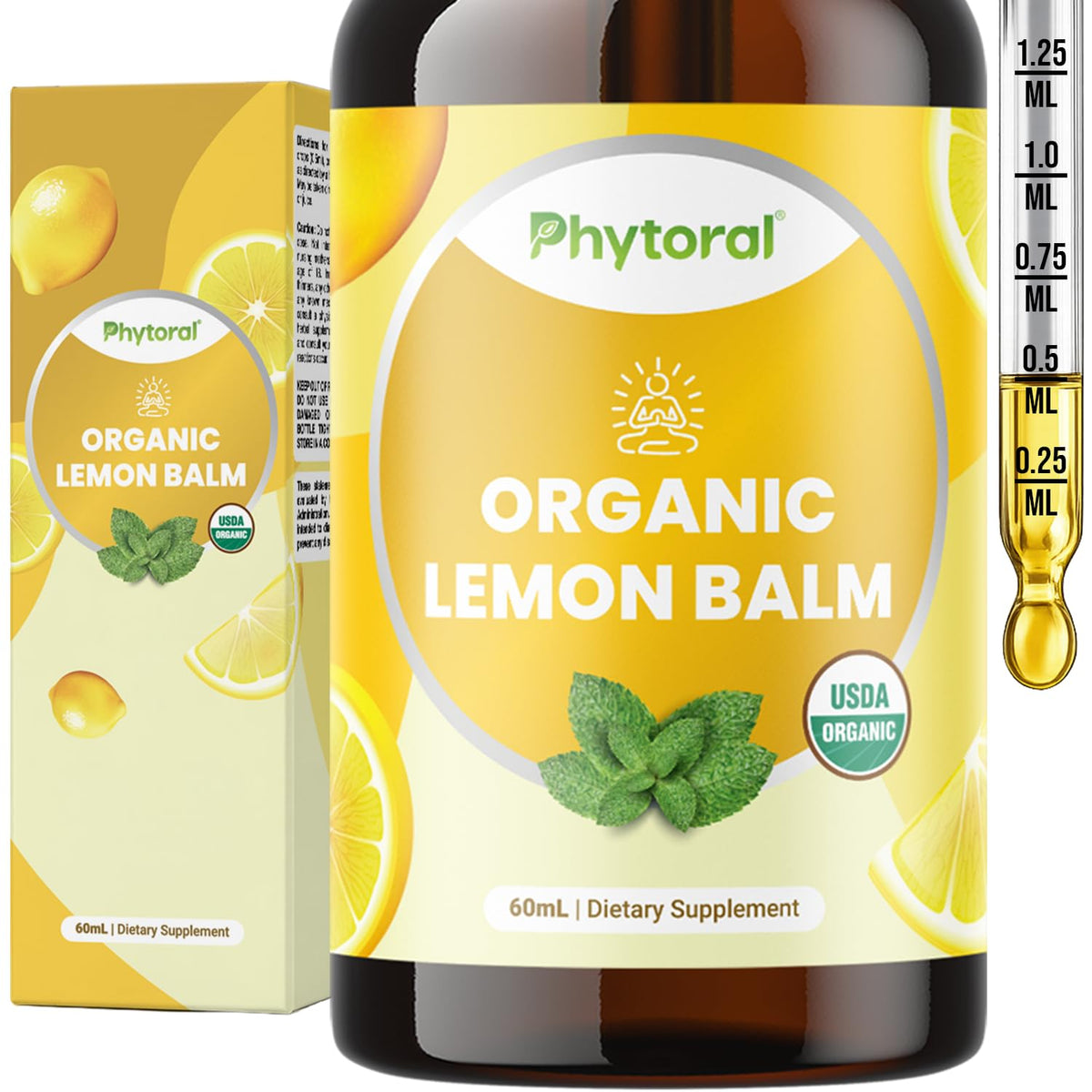 Phytoral Extrait Liquide de Mélisse 60 ml vue avant