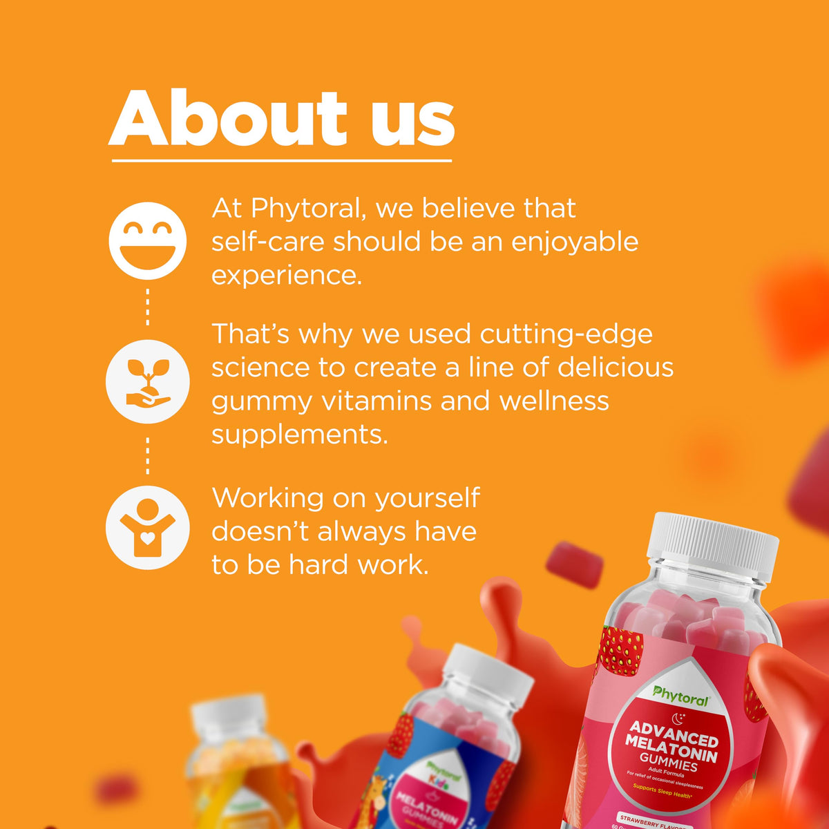 Phytoral Gummy DHA Omega 3 60 Gummies Végétariens dans un bol