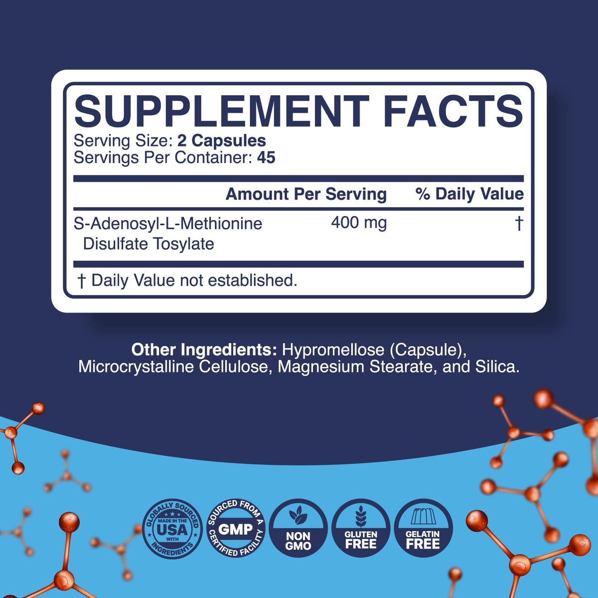 Phytoral SAM E 400mg capsules en main