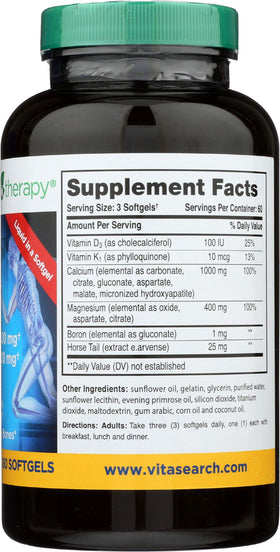 Phytotherapy Rx Calcium Liquide Softgel 180 gélules étiquette