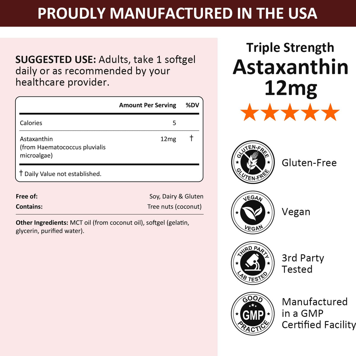 PhytoVital Astaxanthin 12mg avec huile MCT dans un environnement naturel