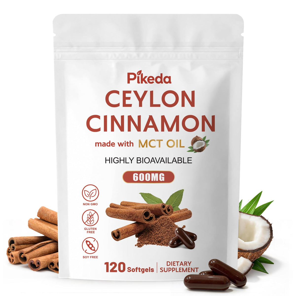 Pikeda Canelle de Ceylan gélules 120 jours, sachet avant