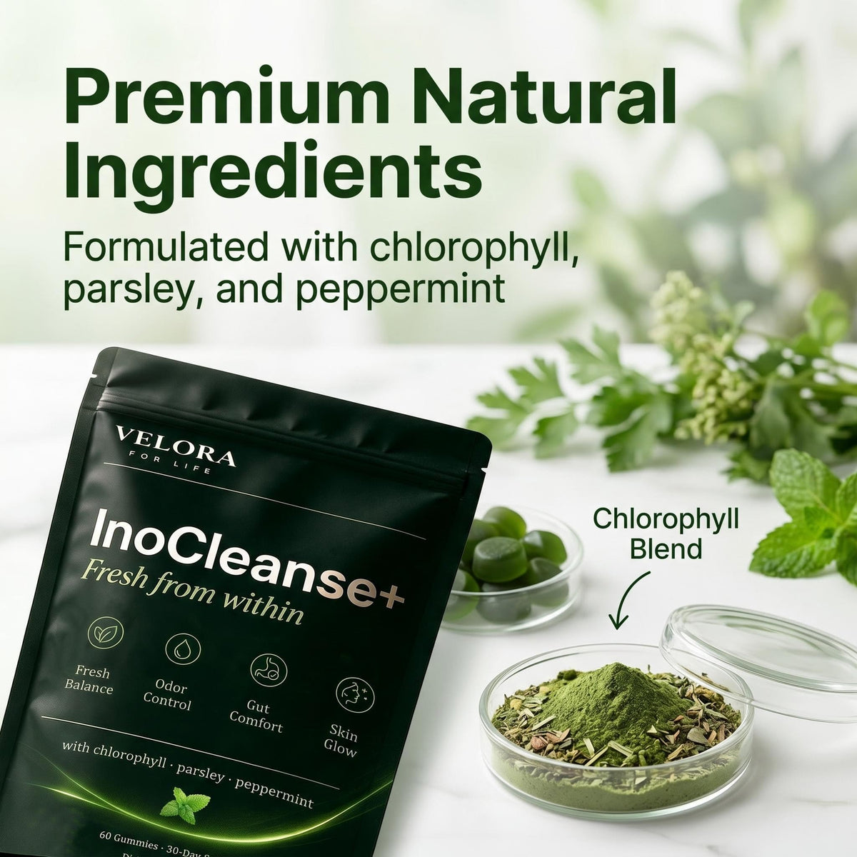 Pillow Daddy Gélules de Chlorophylle Inocleanse+ - Détails des ingrédients