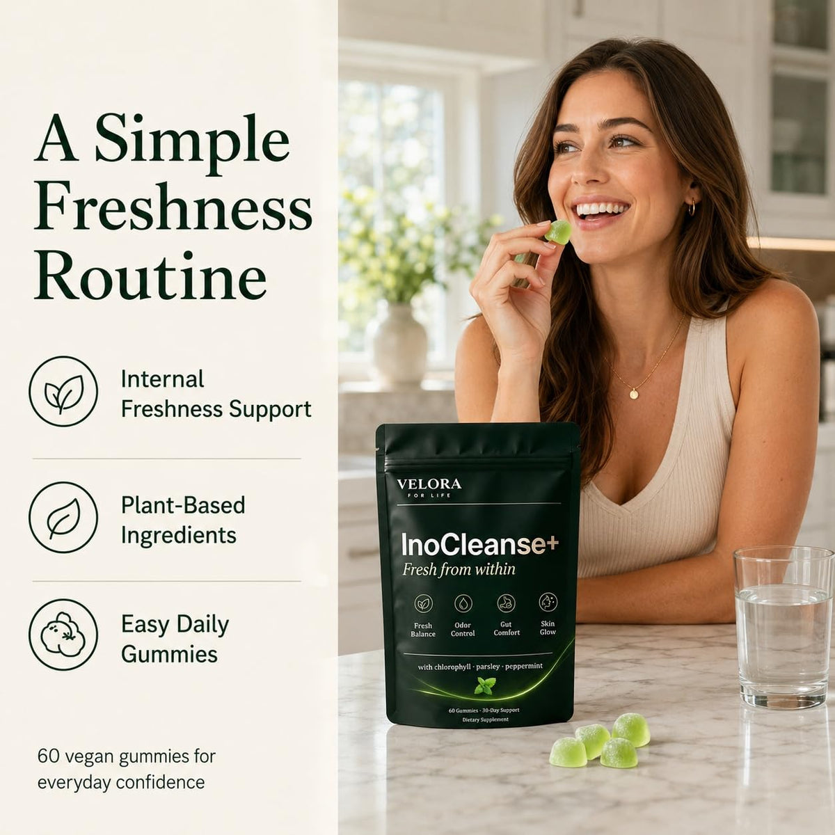 Pillow Daddy Gélules de Chlorophylle Inocleanse+ - Vue de côté du pot