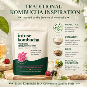 Pillow Daddy Gummies Probiotiques Kombucha 90 Gummies avec étiquette