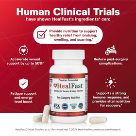 Pilules HealFast sans saveur dans leur emballage