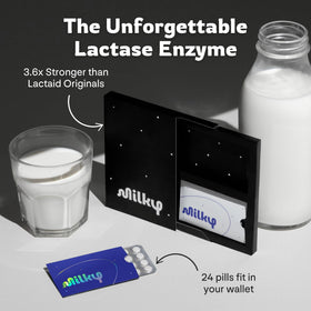 Pilules Milky Intolérance au Lactose avec étiquette