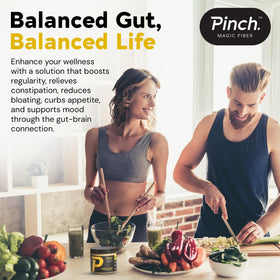 Pinch Psyllium Husk Fiber avec des ingrédients naturels en arrière-plan