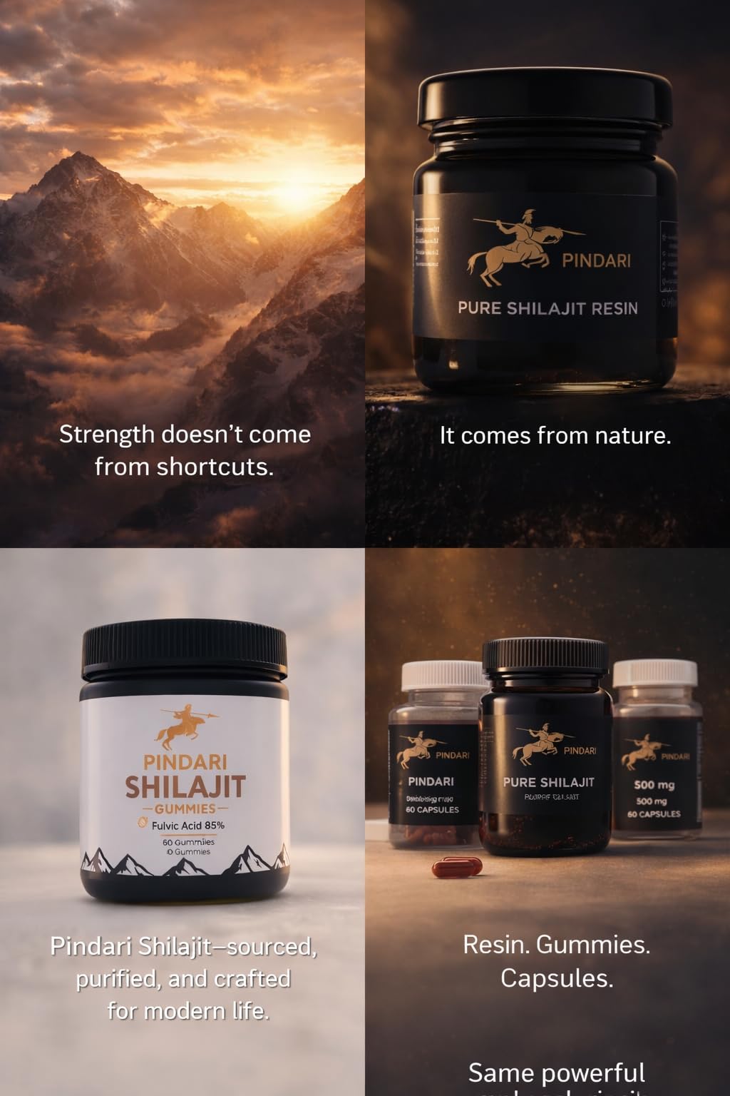 Pindari Résine de Shilajit Pure 500mg en utilisation