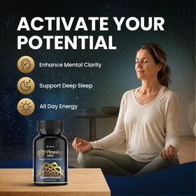 Pineal XT Gold Nutraville, ingrédients présentés sur fond blanc
