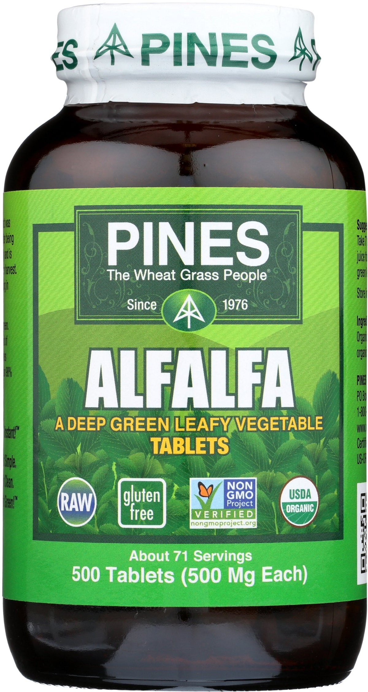 Pines Alfalfa Bio 500 comprimés avec emballage avant