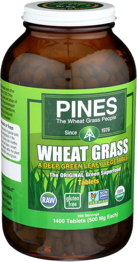 Pines Blé Vert comprimés, emballage avec label bio