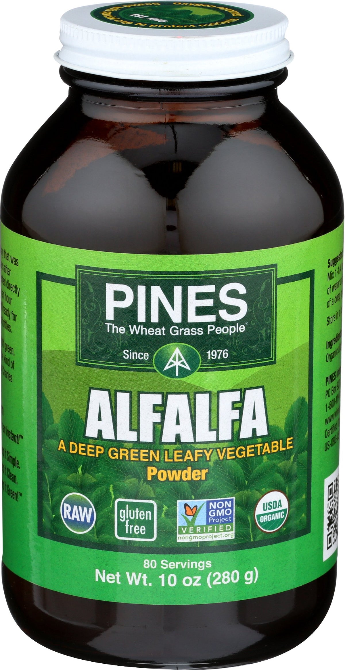 Pines Poudre d'Alfalfa Bio 567 g, emballage avant
