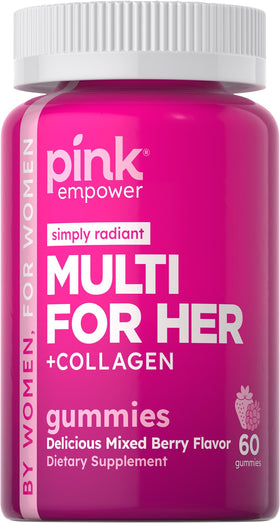 PINK gummies multivitamines pour femmes, vue avant