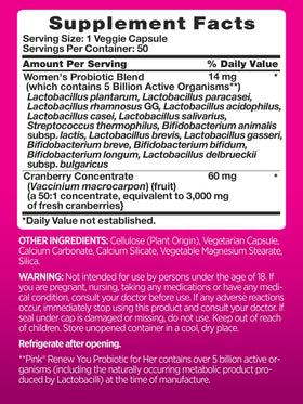 PINK Probiotiques pour Femmes 59g emballage