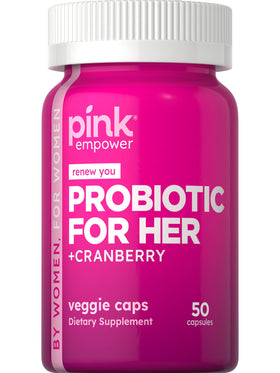 PINK Probiotiques pour Femmes 59g vue de face