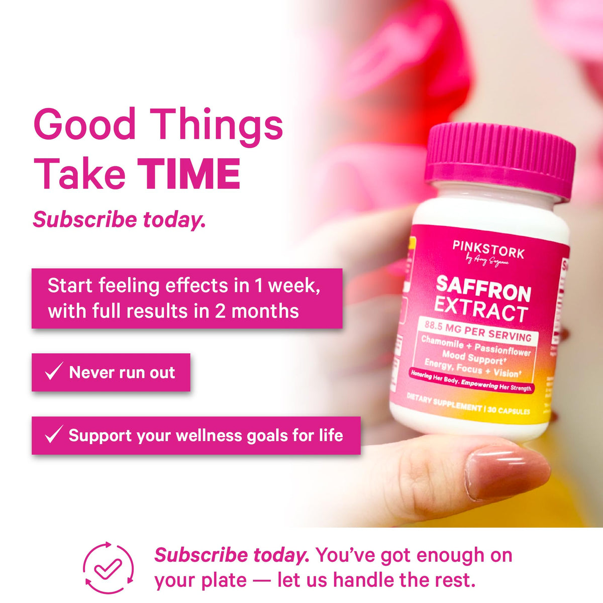 Pink Stork Extrait de Safran - prise de capsules