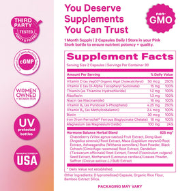 Pink Stork Multivitamine avec un fond de fruits
