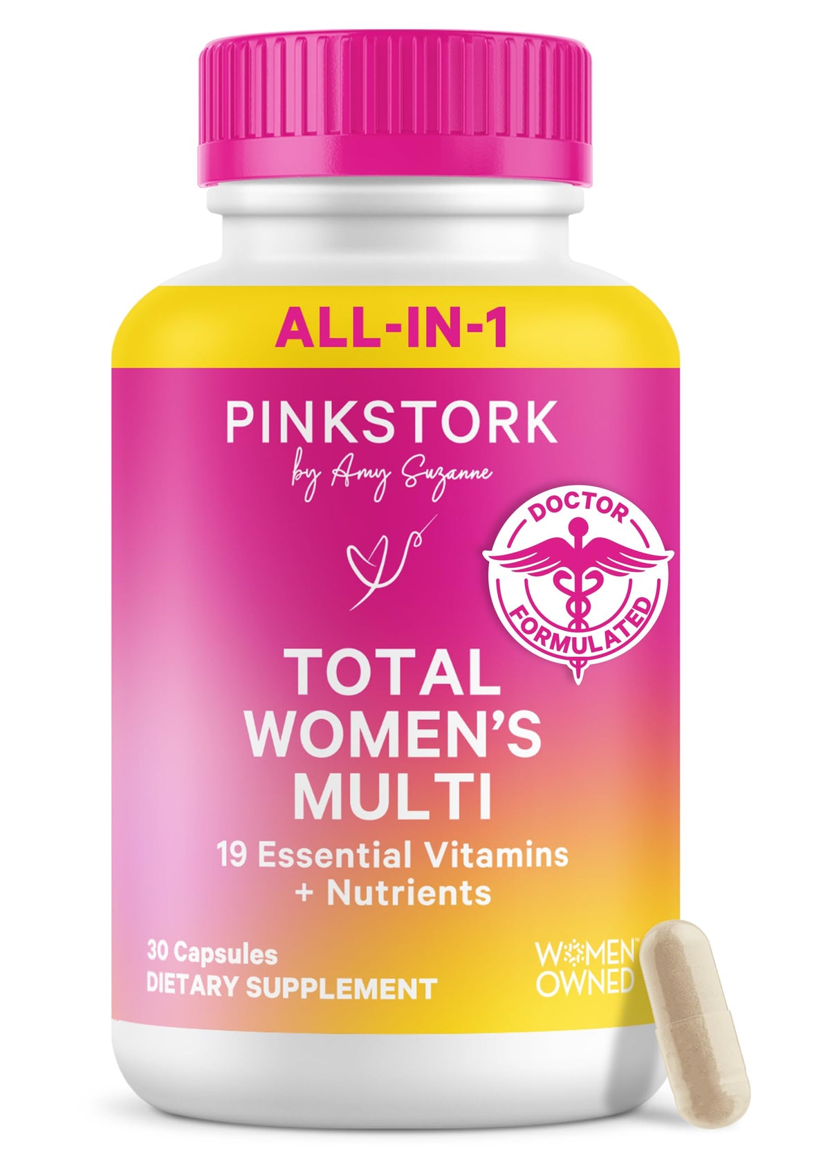 Pink Stork Total Women’s Multi 30 capsules front view