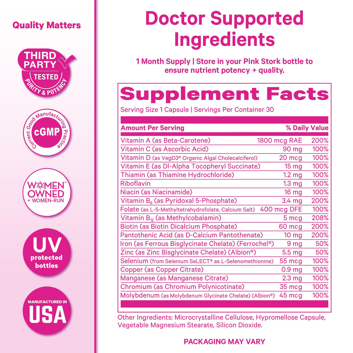 Pink Stork Total Women’s Multi UV-protected bottle