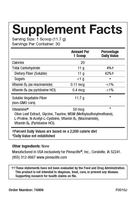 Pinnaclife complément alimentaire en poudre 11,7 g de fibres prébiotiques, en contexte de vie quotidienne
