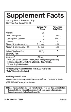 Pinnaclife complément alimentaire en poudre 11,7 g de fibres prébiotiques, en contexte de vie quotidienne