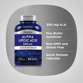 Piping Rock Acide Alpha-Lipoïque 300mg capsules ouvertes