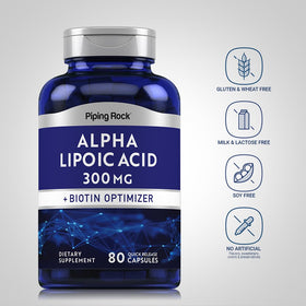 Piping Rock Acide Alpha-Lipoïque 300mg emballage