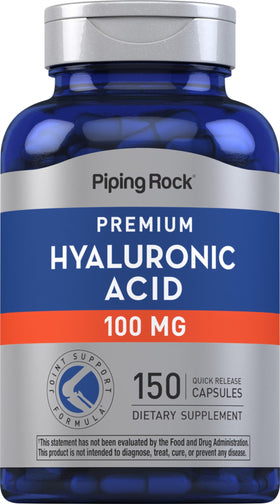 Piping Rock Acide Hyaluronique 100mg 150 gélules vue avant