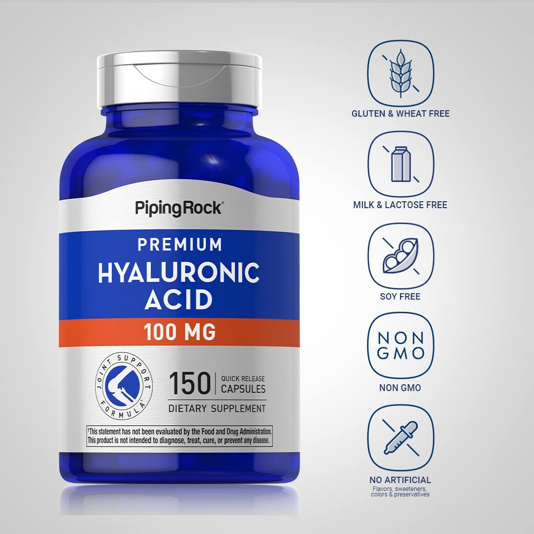 Piping Rock Acide Hyaluronique 100mg étiquette des ingrédients