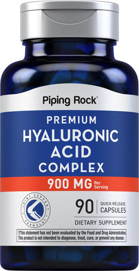 Piping Rock Acide Hyaluronique 900mg 90 capsules vue de face