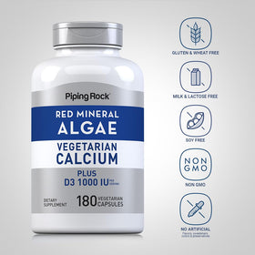 Piping Rock Algues Minérales Rouges 180 Capsules étiquette