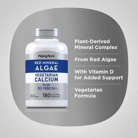 Piping Rock Algues Minérales Rouges 180 Capsules sur fond blanc