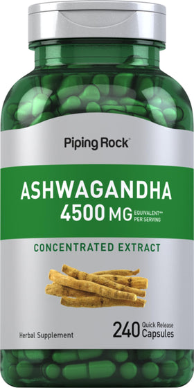 Piping Rock Ashwagandha 240 capsules vue de face